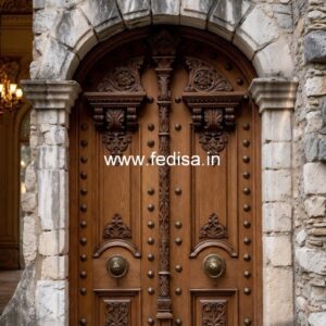 Vintage Wooden Door Designs For Houses Iron Chaukhat Design No-3771