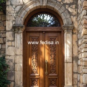 Classic Front Door Ideas Wooden Arch Door Design No-3906