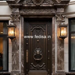 Classic Wooden Main Door Design For Home Loha Gate Design Double Door No-3932
