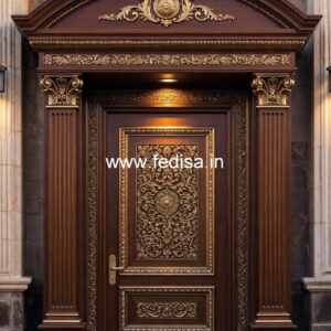 Engraved Wooden Door Sagwan Ke Darwaje Ki Design No-3942