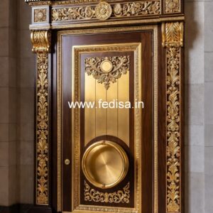 Teak Wood Door Design Single Door Grill Design No-3955