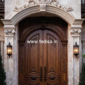 Italian Style Wooden Doors Main Door Plaster Design No-3966