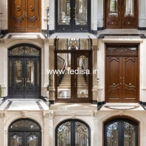 Glass Panel Classic Door Safety Door Sunmica Design No-4025