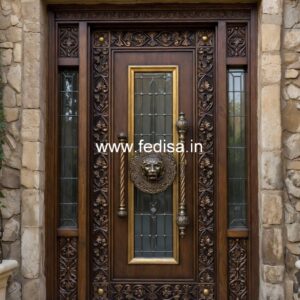 Wooden Carved Door Design Plywood Sunmica Door Design No-4032