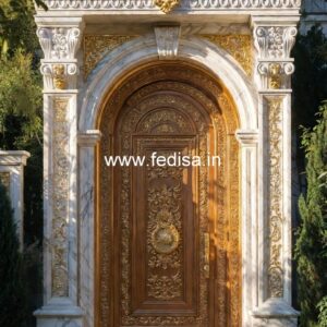 Colonial Style Door Hardwood Door Design No-4044