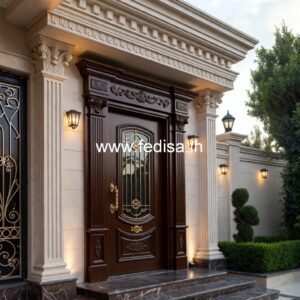 Bungalow Classic Door Design Glass Etching Designs For Mandir No-4053