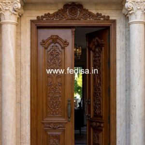 Handcrafted Wooden Door Pinterest Safety Door Design No-4081