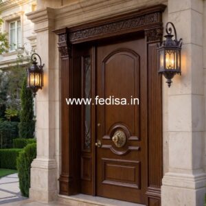 Main Door Classic Design Pooja Doors With Glass No-4090
