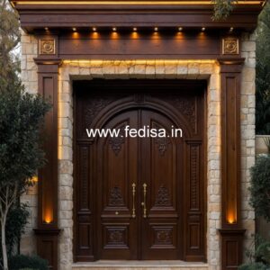 Engraved Wooden Door Door Design For Home No-4106