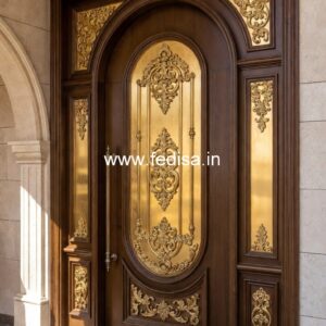 Villa Entrance Door Teak Wood Door Design No-4134