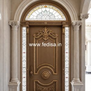 Arch Top Wooden Door Door Grill Design 2026 No-4269