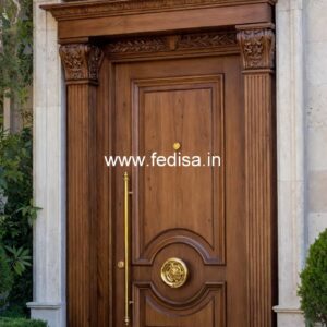 Solid Wood Classic Door Wooden Jali Double Door Design No-4282