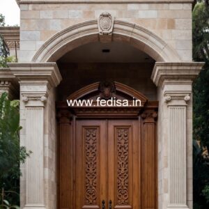 Vintage Wooden Door Glass Door For Pooja Room No-4356