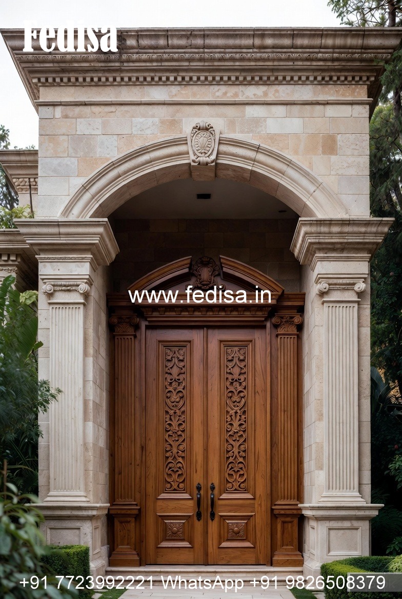 Vintage Wooden Door Glass Door For Pooja Room No-4356