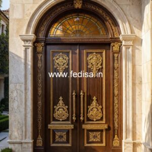 Carved Wooden Doors Iron Door Design For House No-4367