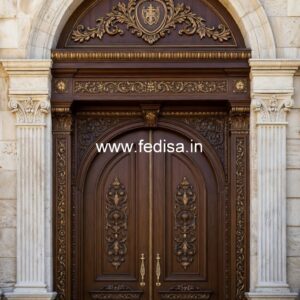 Elegant Double Door Classic Entry Design Lohe Ke Darwaje Ki Design No-4387