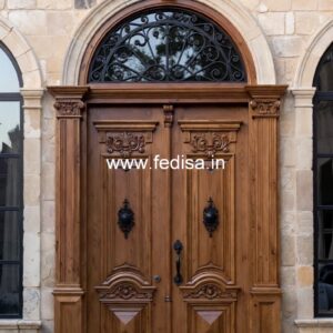 Engraved Wooden Door Sliding Door Grill Design No-4393