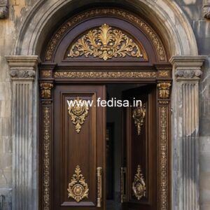 Glass Panel Classic Door Flat Door Design No-4394