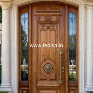 Classic Front Door Ideas Pooja Room Door Designs With Bells And Glass No-4398