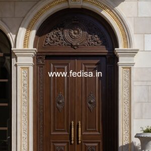 Double Door Classic Style Antique Door Design No-4432
