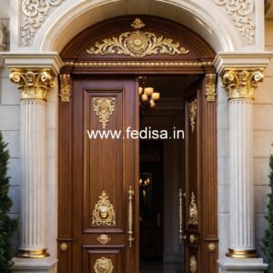 Traditional Carved Wooden Front Door Ideas Door Design Color No-4589