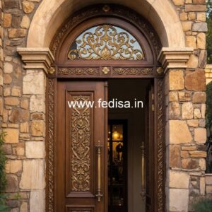 Classic Wooden Main Door Design For Home Double Door Entrance Design No-4670