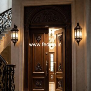 Front Entrance Classic Door Iron Grill Door Design No-4706