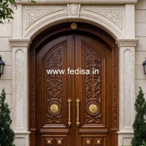 Antique Door Style Wood Carving Designs For Pooja Room No-4728