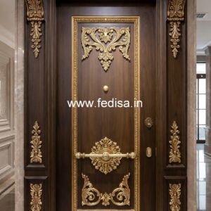Mahogany Classic Doors Single Main Door Design For Home No-4817