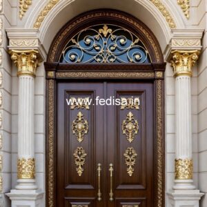 Main Door Classic Design Aluminum Door Design With Glass No-4869