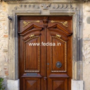 Elegant Double Door Classic Entry Design Flush Door Laminate Design No-4879