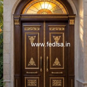 Decorative Wooden Doors Wooden Jali Single Door Design No-5209