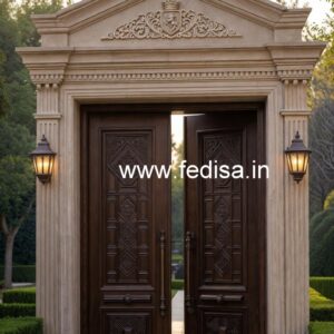 Arch Top Wooden Door Radha Krishna Door Design No-5212