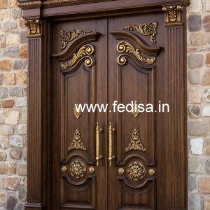 Glass Panel Classic Door Double Door Jali Gate Design No-5214