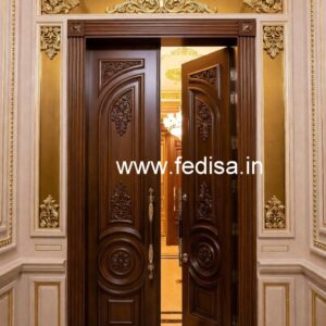 Decorative Wooden Doors Shop Front Glass Door Design No-5168