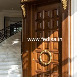 Arch Top Wooden Door Chic Door Design No-5253