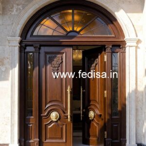 Glass Panel Classic Door Room Door Lock Design No-5255