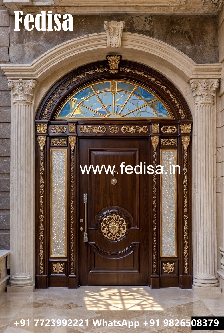 Classic Door Design Brown Door Design No-5256