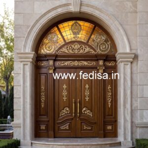 Teak Wood Door Design Main Door Side Border Design No-5267