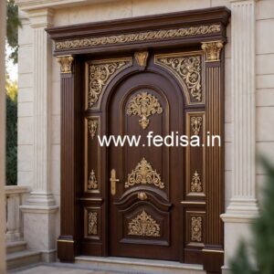 Arch Top Wooden Door Church Main Door Design No-5294