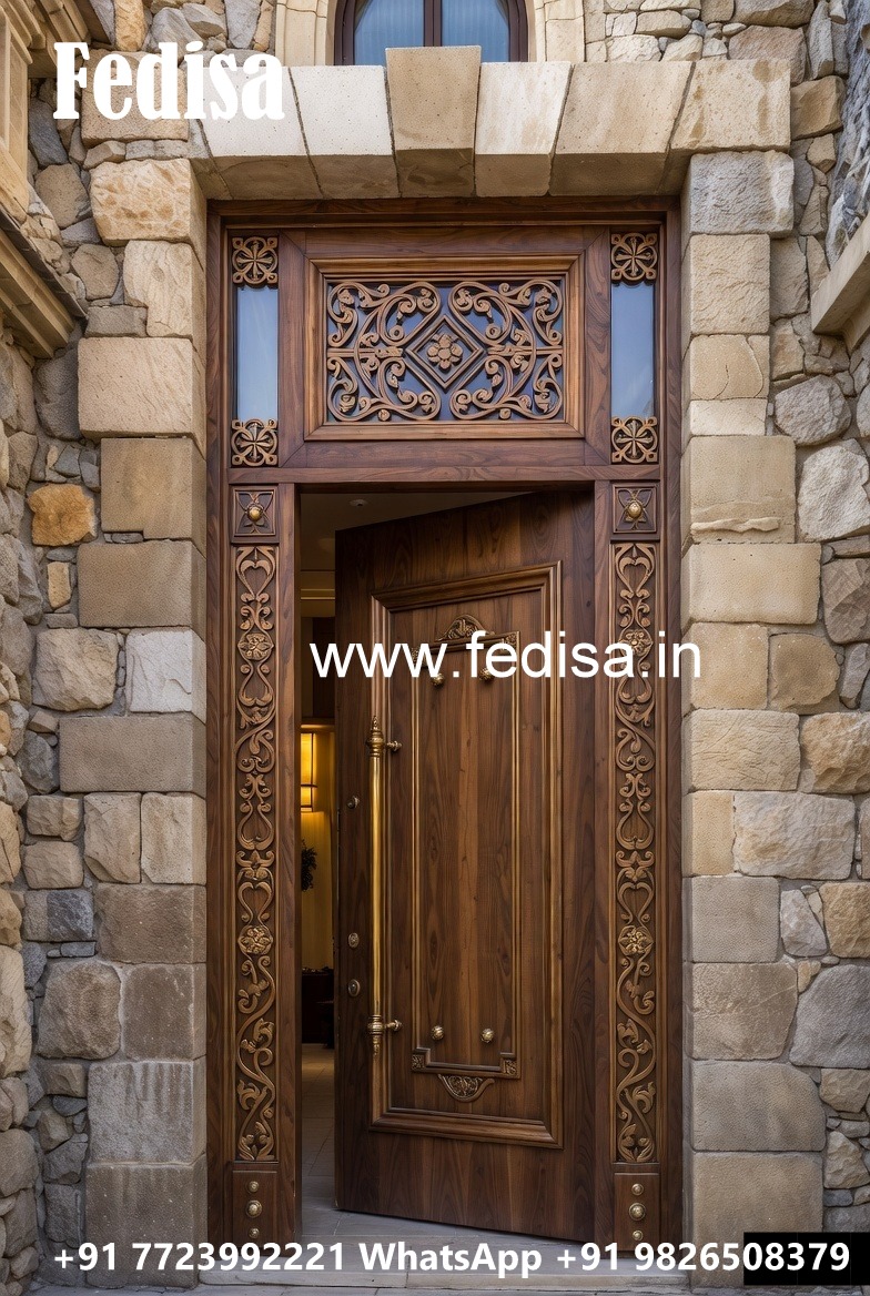 Glass Panel Classic Door Design Darvaja No-5296