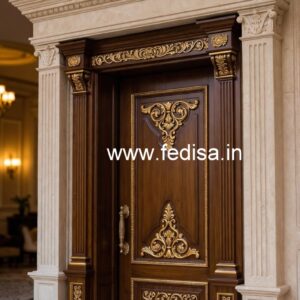 Glass Panel Classic Door Darwaja Design Simple No-5337