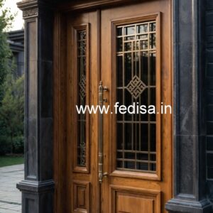 Colonial Style Door Main Door With Glass Design No-5356