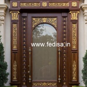 Mahogany Classic Doors 6 Feet Main Door Design No-5514