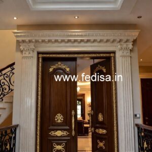 Elegant Double Door Classic Entry Design Double Door Design Plywood For Home No-5535