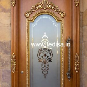 Glass Panel Classic Door Front Door Chokhat Design No-5624