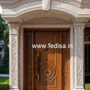Teak Wood Door Design Aluminum Washroom Door Design No-5636