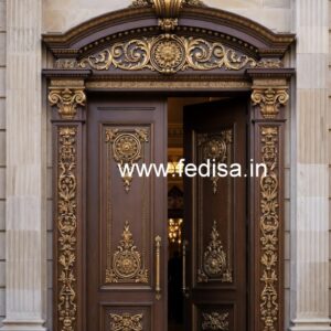 Mahogany Classic Doors Iron Darwaja Design No-5637