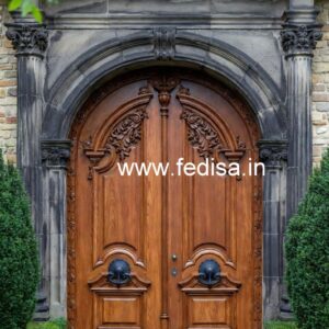 Heritage Door Design Wooden Door With Grill Design No-5674