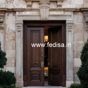 Solid Wood Classic Door Double Door Cnc Design No-5676